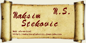 Maksim Steković vizit kartica